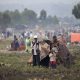 Displaced people set camp in Goma outskirts